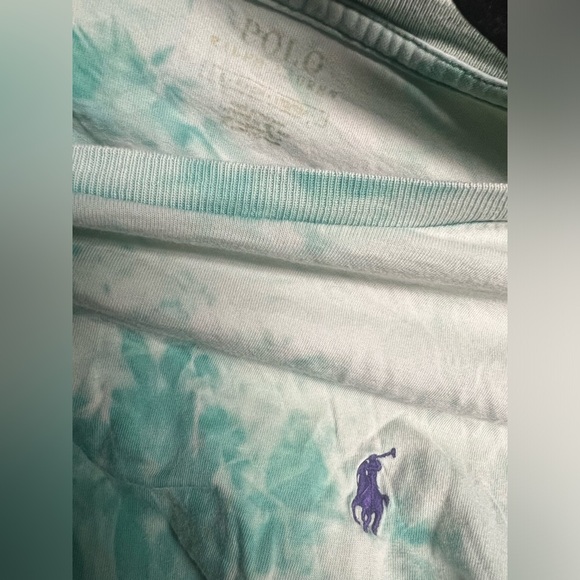 Ralph Lauren tie dye multicolored Green T-Shirt small - Picture 5 of 5